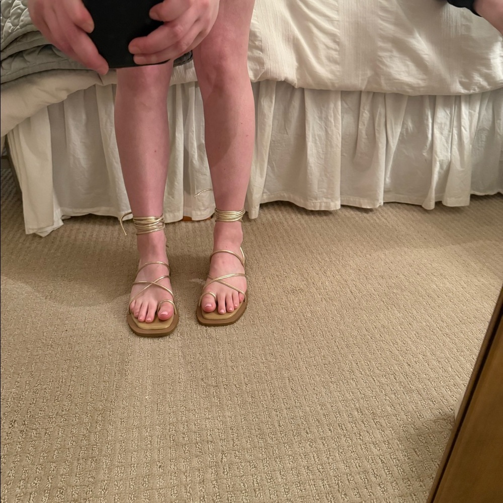 Seychelles Gold Strap Sandal
